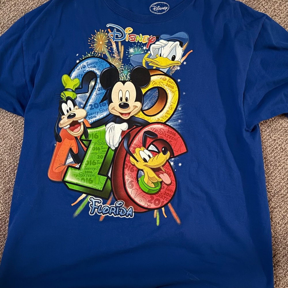 vintage 2016 florida disney blue t shirt size xl